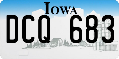 IA license plate DCQ683