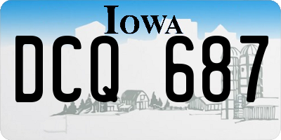 IA license plate DCQ687