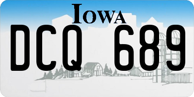 IA license plate DCQ689