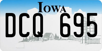 IA license plate DCQ695