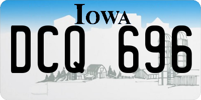 IA license plate DCQ696