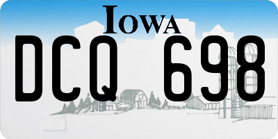 IA license plate DCQ698