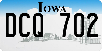 IA license plate DCQ702