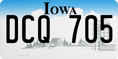 IA license plate DCQ705