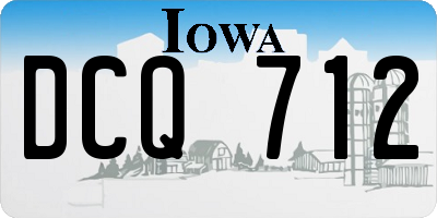 IA license plate DCQ712