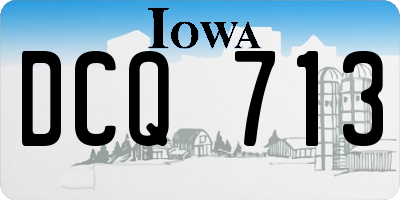 IA license plate DCQ713