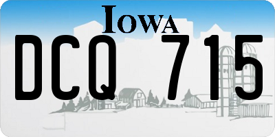 IA license plate DCQ715