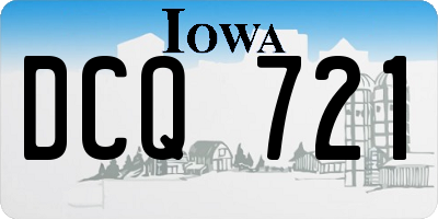IA license plate DCQ721