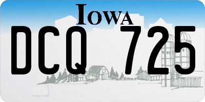 IA license plate DCQ725