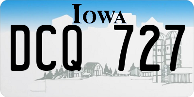 IA license plate DCQ727