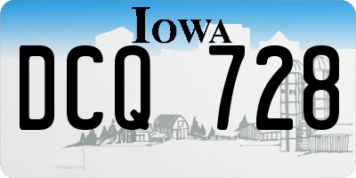 IA license plate DCQ728
