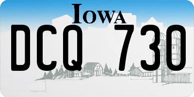 IA license plate DCQ730