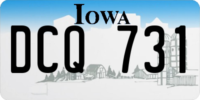 IA license plate DCQ731