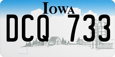 IA license plate DCQ733
