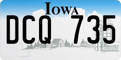 IA license plate DCQ735