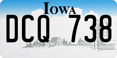 IA license plate DCQ738