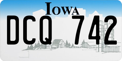 IA license plate DCQ742