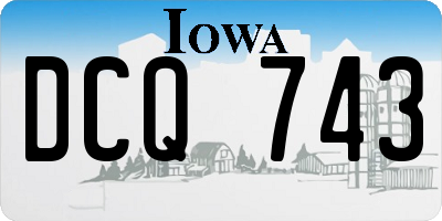 IA license plate DCQ743
