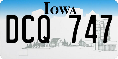 IA license plate DCQ747