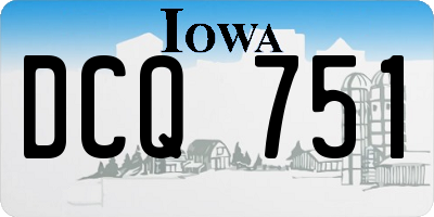 IA license plate DCQ751