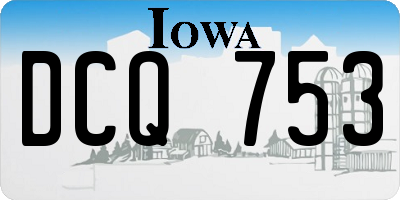 IA license plate DCQ753