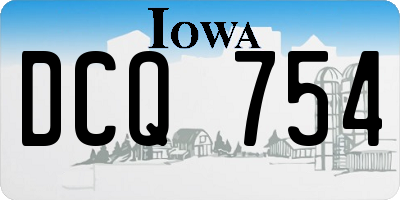 IA license plate DCQ754