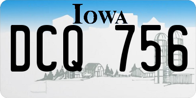IA license plate DCQ756