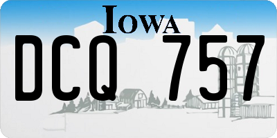 IA license plate DCQ757