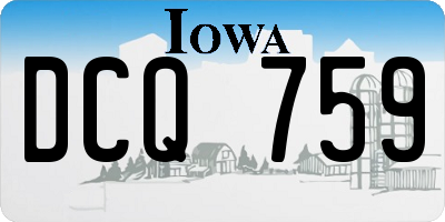 IA license plate DCQ759