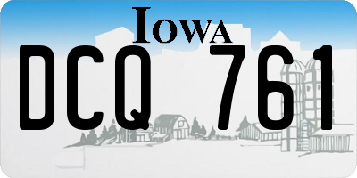 IA license plate DCQ761
