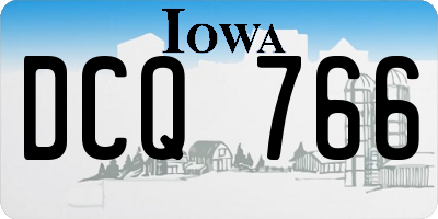 IA license plate DCQ766