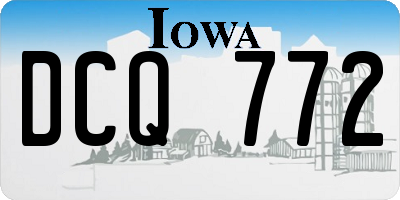 IA license plate DCQ772