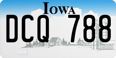 IA license plate DCQ788