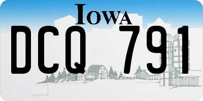 IA license plate DCQ791