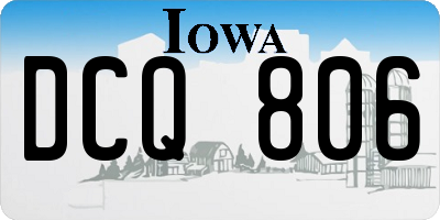 IA license plate DCQ806