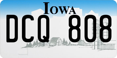 IA license plate DCQ808