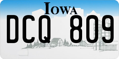 IA license plate DCQ809