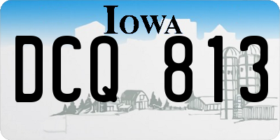 IA license plate DCQ813