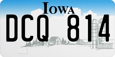 IA license plate DCQ814