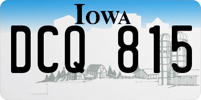 IA license plate DCQ815