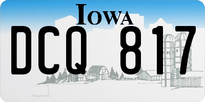 IA license plate DCQ817