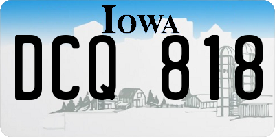 IA license plate DCQ818