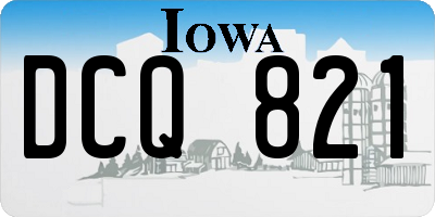 IA license plate DCQ821