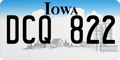 IA license plate DCQ822