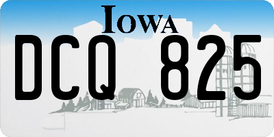 IA license plate DCQ825