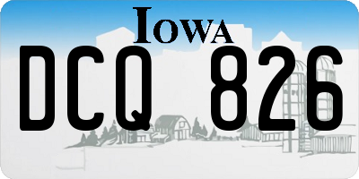 IA license plate DCQ826