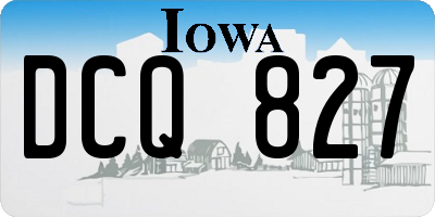 IA license plate DCQ827