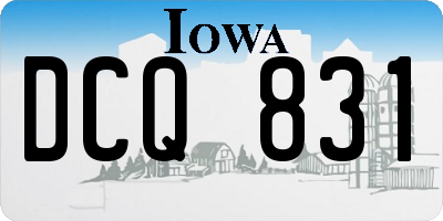 IA license plate DCQ831