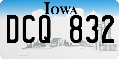 IA license plate DCQ832