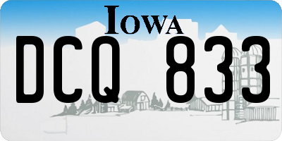 IA license plate DCQ833